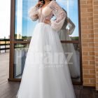 Arabian fairy tale inspired pearl white princess wedding tulle gown