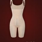 Beige open-bust style elastic strappy sleeve multi-layer waist slimming body shaper New Raw view (1)