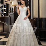 Disney princess styled high volume wedding tulle gown with stunning bodice