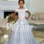 Exclusive sailor bodice elegant baby gown with glitz floor length high volume skirt