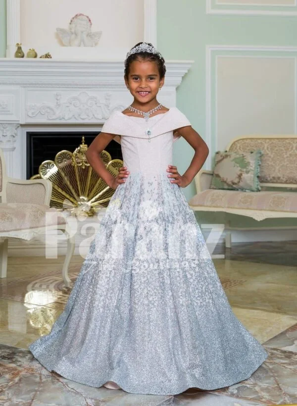 Exclusive sailor bodice elegant baby gown with glitz floor length high volume skirt