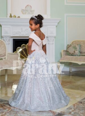 Exclusive sailor bodice elegant baby gown with glitz floor length high volume skirt side view