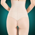High waist slimming mid-body shaper with perfect compression all back side overview