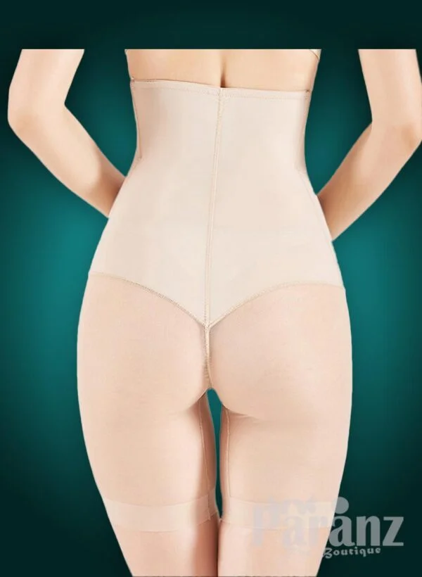 High waist slimming mid-body shaper with perfect compression all back side overview