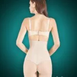 High waist slimming mid-body shaper with perfect compression all over back side view