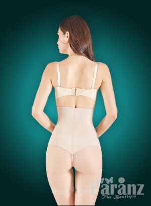 High waist slimming mid-body shaper with perfect compression all over back side view