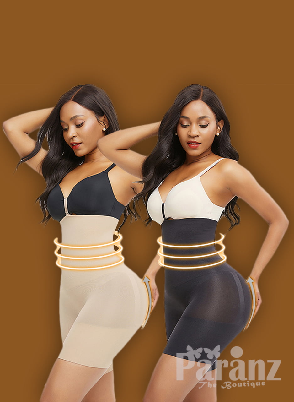 On-core mid-thigh body shaper with perfect tummy control and butt