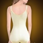 Open-bust style buckle attach strappy sleeve underwear body shaper new Back side view