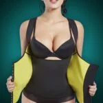 Open-bust style front hook closure custom fit underwear body shaper New in black