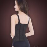 Open-bust style front zipper closure tummy slimming body shaper new for women back side view
