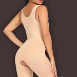 Open-bust style sleeveless full body shaper underwear for women new back side view