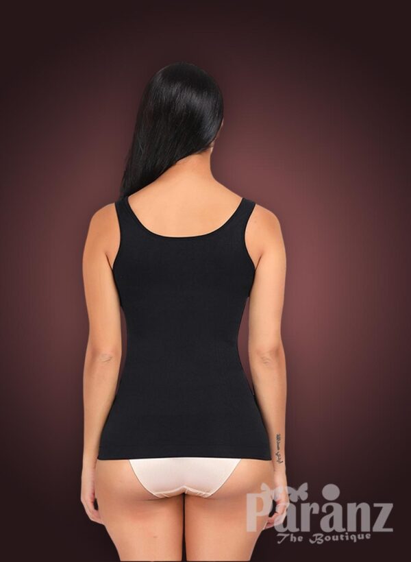 Open-bust style sleeveless high waist slimming black body shaper New side view back side view