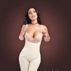 Open bust style tummy slimming body shaper with front zipper closure new views (4)