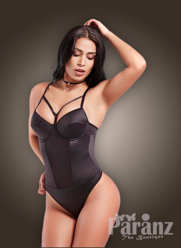 Pre cup attach buckle control bust and high waist slimming body shaper
