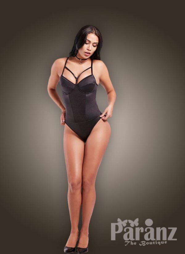Pre cup attach buckle control bust and high waist slimming body shaper for women