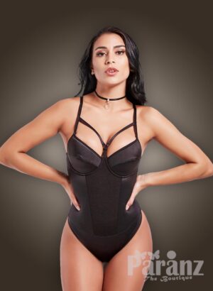 Pre cup attach buckle control bust and high waist slimming body shaper views