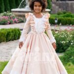 Sailor frill lacework bodice royal summer floor-length baby party gown