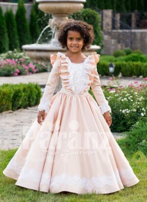 Sailor frill lacework bodice royal summer floor-length baby party gown
