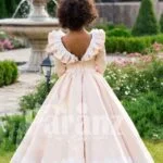 Sailor frill lacework bodice royal summer floor-length baby party gown back side view