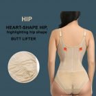 Sleeveless and comfortable front zipper closure underwear body shaper new for women back side view