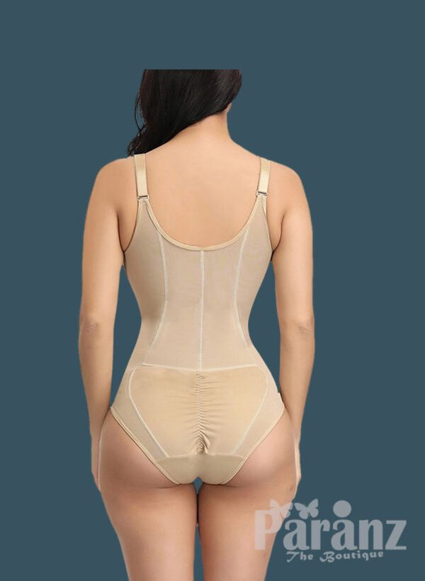 Sleeveless and comfortable front zipper closure underwear body shaper new for women back sideview