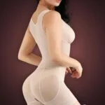 Sleeveless front hook closure custom fit tummy slimming body shaper side view