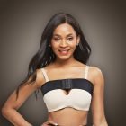 Sleeveless soft and lightweight under bust band support push up posture corrector bra in black new