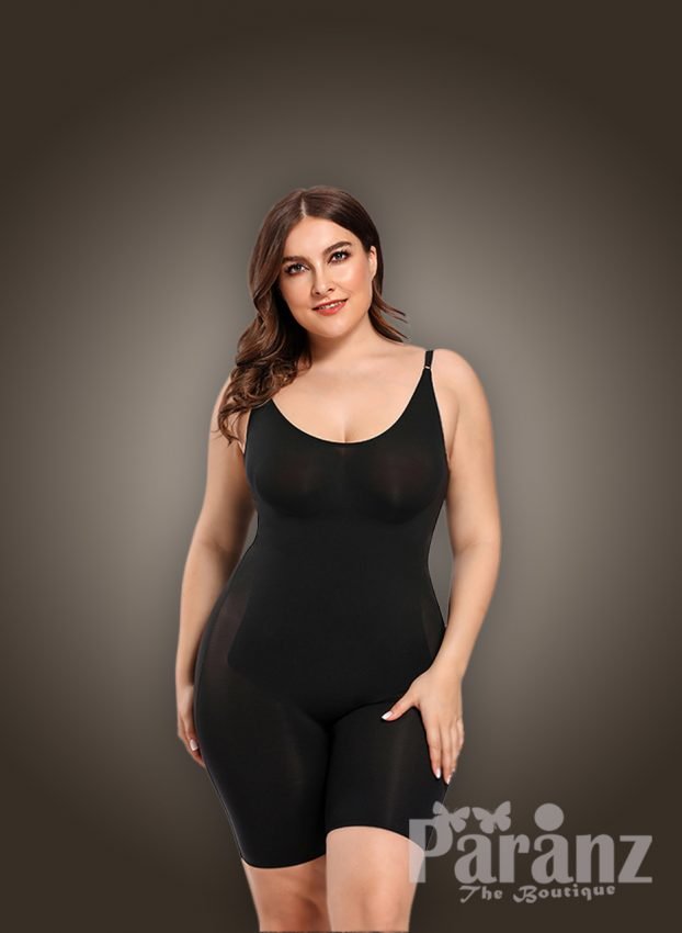 Soft and adjustable medium leg body shaper tummy control and butt lifter new black