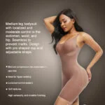 Soft and adjustable medium leg body shaper tummy control and butt lifter new side view