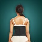 Soft and stretchable waist slimming hourglass shape creating waist cincher back side view