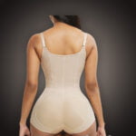 Strappy sleeve perfect underwear body shaper with tummy control and butt lifter New back side view