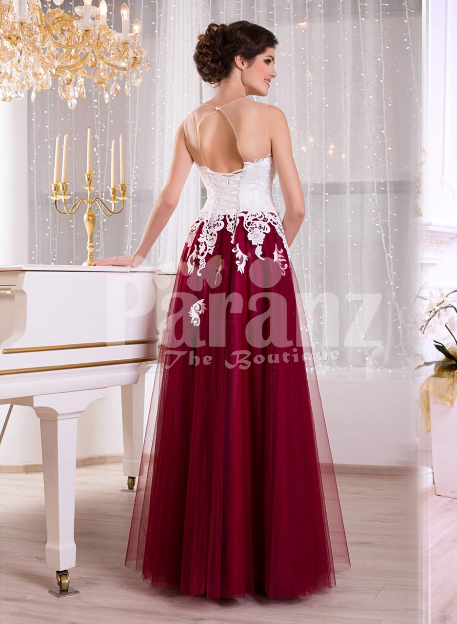 Burgundy A Line Chiffon Floor Length Long Prom Dress,Evening Gowns –  Promnova