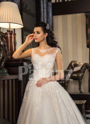 Womens pretty princess high volume tulle wedding gown in white