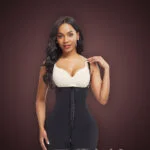 Women’s super slimming adjustable fabric underwear full body shaper in black new