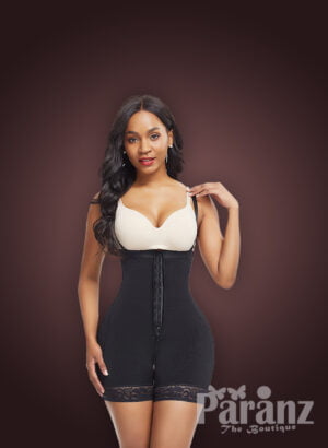 Women’s super slimming adjustable fabric underwear full body shaper in black new