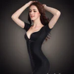 Front hook closure full body shaper underwear side view