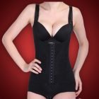 Open-bust style waist sleeveless waist slimmer with hook closure new in black