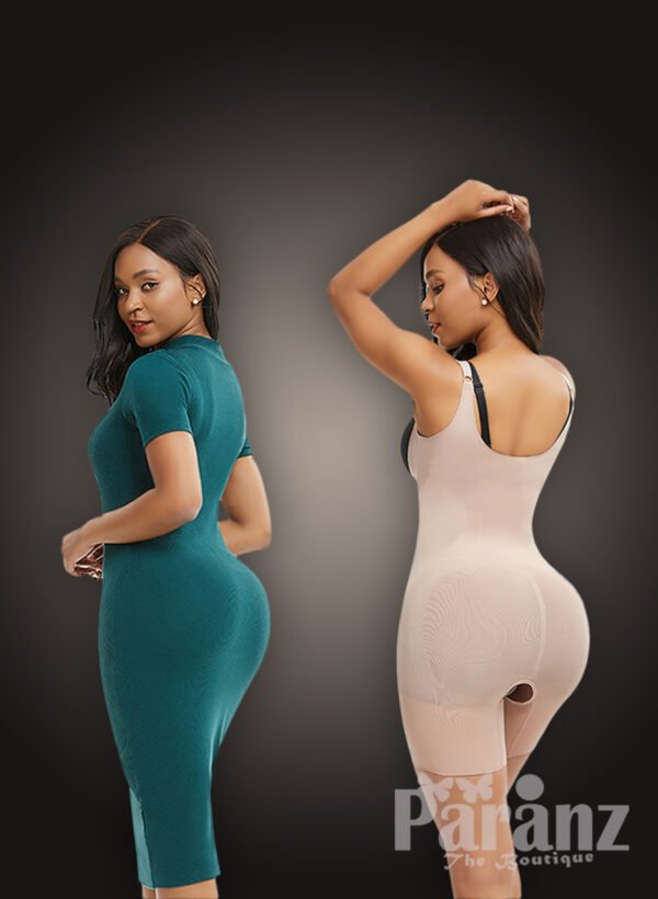 Seamless full body shaper with stunning tummy control and waist lifter new back side view '