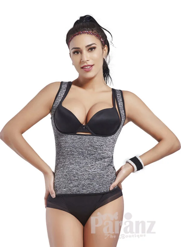 Sleeveless slim fit tummy correcting body shaper in multi-color