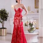 Women’s off-shoulder truly beautiful mermaid style evening gown with all over lace work