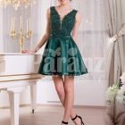 Women’s rich satin bold evening dress with solid sequin work bodice and satin skirt