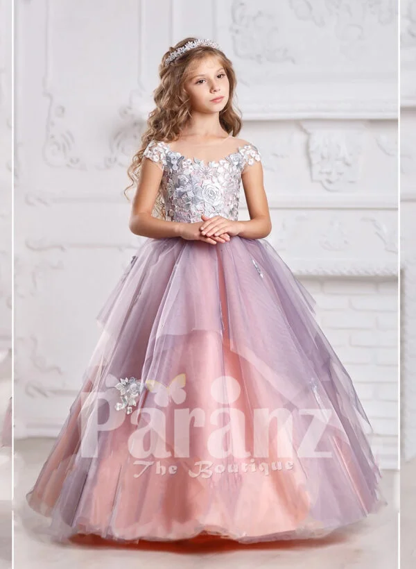 A brilliantly designed long formal dress for little girls