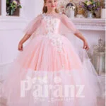 A grand long and white formal dress for little girls