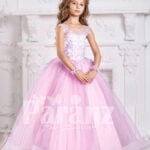 A plush and feminine formal pink dress for little girls