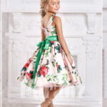 A plush dress for little girls that radiates grandeur side view