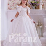 A pristine white dress for little girls for formal parties and events
