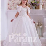 A pristine white dress for little girls for formal parties and events