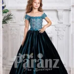 A sparkling blue formal dress for little girls to look dazzling