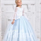 A tasteful long dress for little girls to rock formal parties