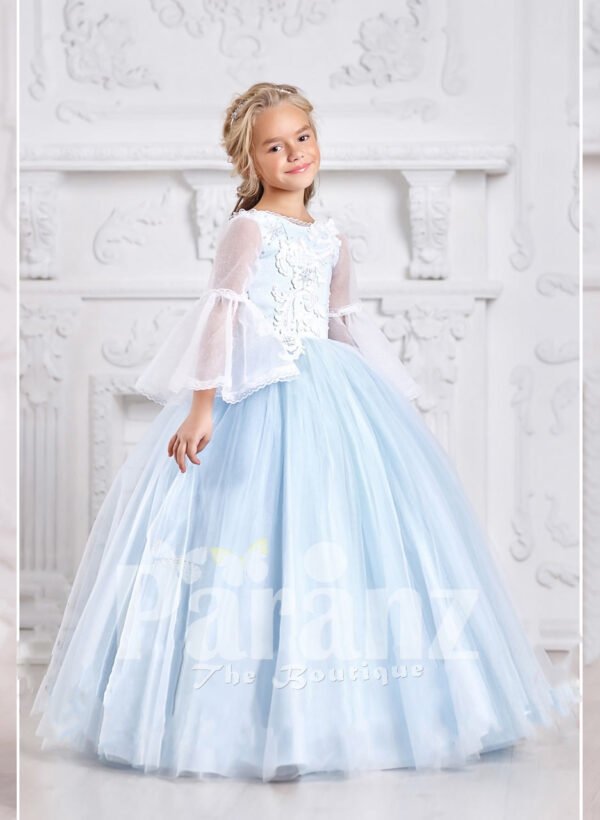 A tasteful long dress for little girls to rock formal parties